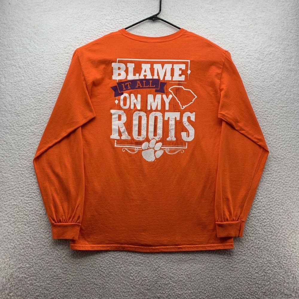 Clemson Tigers T-Shirt Mens Large L "Blame It All On My Roots" Garth Brooks NCAA